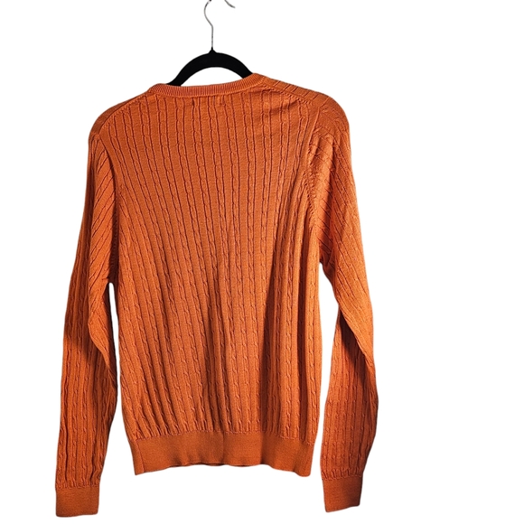 Duck & Hyde Womens Lightweight Crewneck Pullover Sweater Orange Size Medium - Picture 2 of 6
